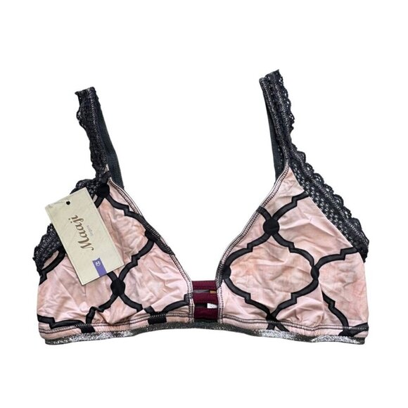 NWT Maaji Intimates Pink Grey Printed Halter Bralette Sz. L - Picture 8 of 14
